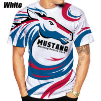 New Trend 3D Fashion Mustang Mens Brand Printing Short Sleeve Sports Shirt Mens Casual T-shirt S-5XL