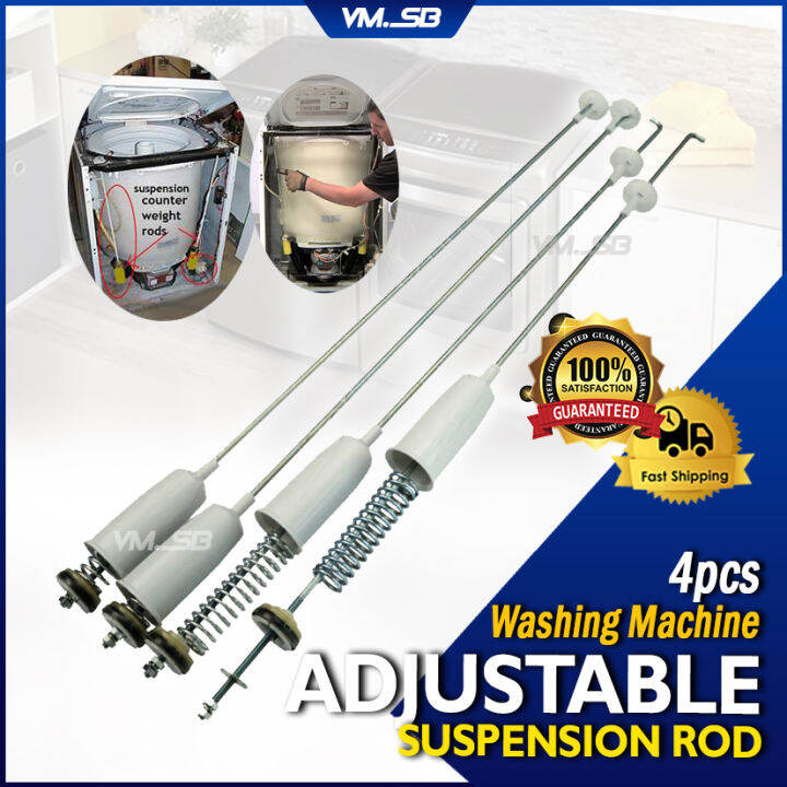 4 PCS UNIVERSAL WASHING MACHINE SUSPENSION ROD ADJUSTABLE 52CM TO 62CM Lazada