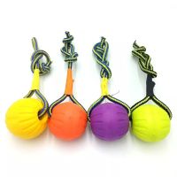 [Big Spade] EVA Floating Pet Dog Training Ball Puppy Bite Resistant Ball With Rope Pet Training Ball Chew Toys For Pet Supplies