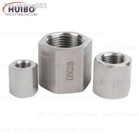 304 Stainless Steel High Pressure Straight Hexagonal Connector 1/8 1/4 3/8 1/2 3/4 BSP Female Thread Pipe Fittings Adapter