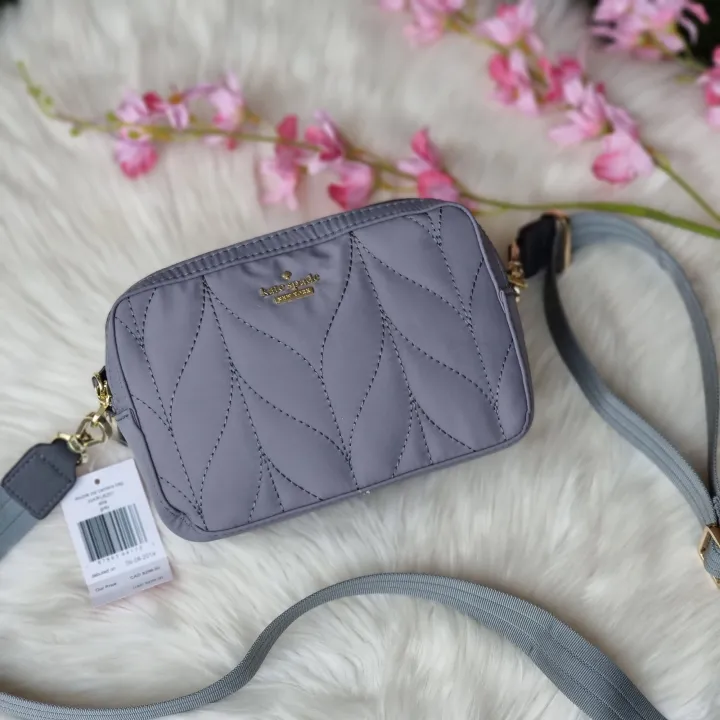 Kate Spade Grey Ellie Double Zip Women's Nylon Camera Bag Lazada PH