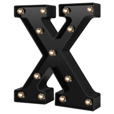 Newly Design Led Letters Lights 26 Alphabet Black Decorative Marquee Lamps for Wedding Party Birthday Home Bar SCVD889