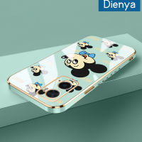 Dienya เคสสำหรับ OPPO เคส A96 A76 A36 A57 A77 2022 A77s A57s A57e ลายการ์ตูนแฮปปี้มิกกี้กรอบสี่เหลี่ยมใหม่เคสชุบพื้นผิวซิลิก้าเจลนิ่มกันกระแทกเคสมือถือรวมทุกเลนส์กล้องถ่ายรูปฝาครอบป้องกัน