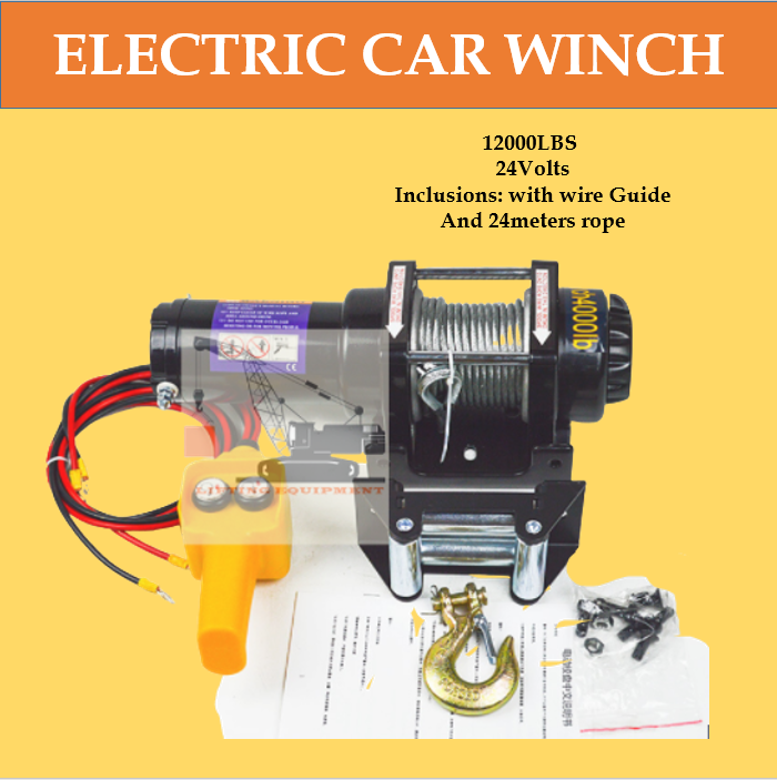 Twin Industrial ELECTRIC CAR WINCH 12000 LBS 24 volts HOT SALE HEAVY