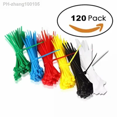 Xingo 8 Inch Nylon Cable Zip Ties with Self-Locking 6 Colors 120Pieces Assorted Plastic Colored Cable Zip Tie UL Rohs Appr