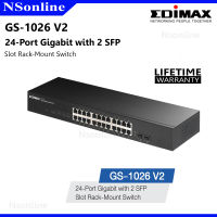 สวิตซ์ 24-Port Gigabit with 2 SFP Slot Rack-Mount Switch รุ่น GS-1026 V2