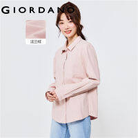 Giordanoผู้หญิง เสื้อเชิ้ตลำลองแขนยาวผ้าสักหลาดผ้าฝ้าย Free Shipping 05342867 105