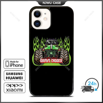 Grave Digger Monster Racing Car Phone Case for iPhone 14 Pro Max / iPhone 13 Pro Max / iPhone 12 Pro Max / XS Max / Samsung Galaxy Note 10 Plus / S22 Ultra / S21 Plus Anti-fall Protective Case Cover