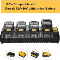 Battery Charger For Dewalt 12-20V Lithium-Ion Battery DCB206 DCB205 DCB204 DCB203 DCB201 DCB120,Replacement DCB102 DCB104 DCB118