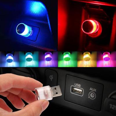 Mini USB Car Light LED Atmosphere Auto Ambient Nightlight Neon Interior Lamp Emergency PC Mobile Power Charging Book Light Night Lights