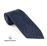 Giorgio Del Sarto Necktie Blue 8.5 cm Fabric Texture เนคไทสีน้ำเงินมีเท็กเจอร์