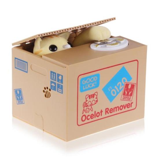 Huahua grocery panda cat thief money boxes toy piggy banks gift kids money - ảnh sản phẩm 2