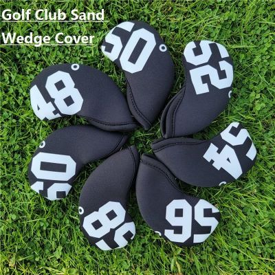 №♙■ Simple Cloth Sand Wedge Golf Club Head Cover Set 48 50 52 54 56 58 60 Degree Protector Headcover Golf Accessories Print Number