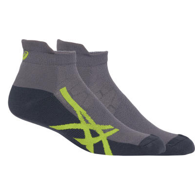 ASICS :  CUSHION SINGLE TAB UNISEX RUNNING อุปกรณ์กีฬา ชายหญิง อุปกรณ์กีฬา ถุงเท้า ของแท้  CARRIER GREY