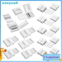 EASYEAH 3PCS รูปตัวแอล ขั้วต่อแถบ LED 6PIN พลาสติกทำจากพลาสติก แถบขั้วต่อไฟ อุปกรณ์เสริมแสงสว่าง การเชื่อมฟรี ขั้วต่อปลายคู่ ไฟเส้น LED