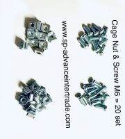 Cage Nut &amp; Screw M6 =20set/page (For Rack 19") เหมาะสำหรับยึดอุุปกรณ์ทุกชนิดในตู้ Rack 19"