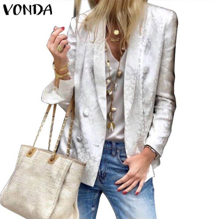 vonda-เสื้อคอปกแขนยาวลําลองสีพื้นสําหรับผู้หญิง