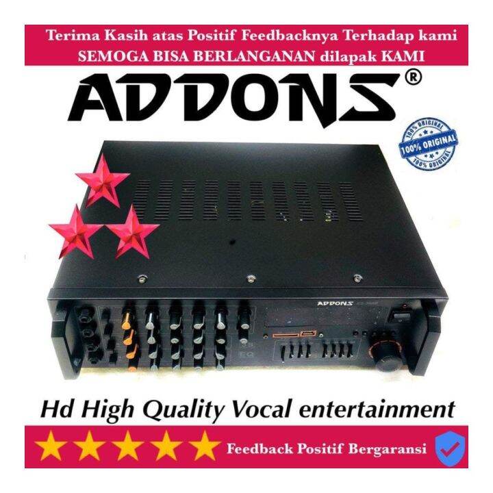 POWER AMPLIFIER KARAOKE ADDONS S368B 4 CHANNEL BLUETOOTH Lazada Indonesia