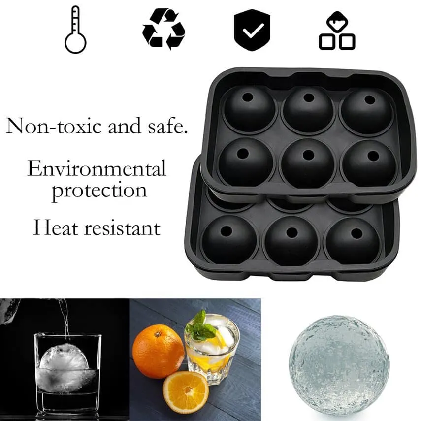 1pc Ice Ball Mold, Light Bulb & Round Ball Shaped Silicone Ice Cube Tray  For Scotch, Whiskey, Home Use