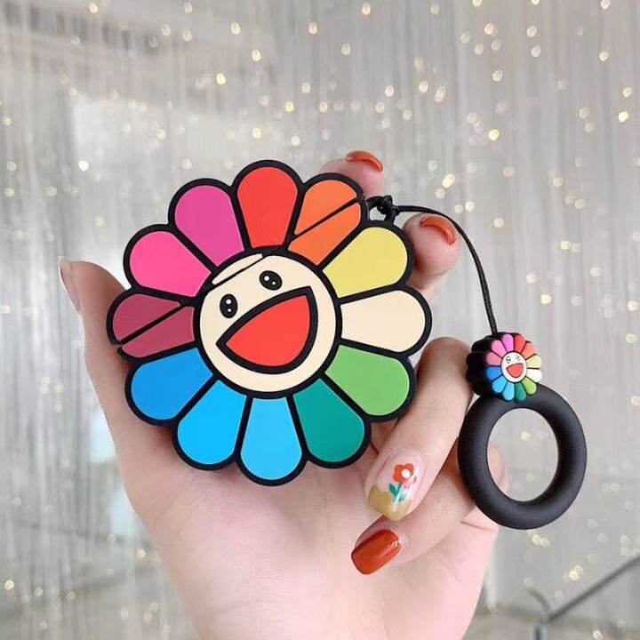 3D Takashi Murakami Kaikai Kiki Rainbow Flower Headphone Cases