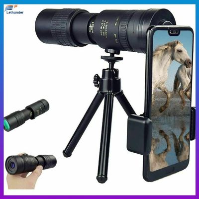 กล้องโทรทรรศน์ตาข้างเดียวแบบพกพา Super Telephoto Zoom 10-300X40mm ขาตั้งกล้องคลิป Night Vision