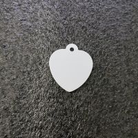 ☾▨✓ DYE Sublimation Bulk Dog Heart Tag Cat Tags For Puppy Pets Accessories Supply 2sides Can be Printed Blank Id Name Collar Plates