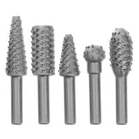 5ชิ้นแฟ้มโรตารี่ Rasp เหล็ก1/4Quot; Shank Rotary Craft Ffile Rasp Burrs เศษไม้ Grinding Power เครื่องมือช่างไม้ดอกสว่าน