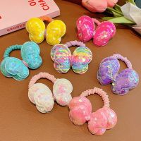 【CC】 1PC New Sequin Kids Ponytail Elastic Hair Bands Children Ties Accessories Baby Headwear