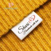 30*50mm custom clothing label-personalized brand organic cotton webbing label logo or text sewing label 10-100 pcs Stickers Labels