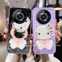 Phone Case เคส Realme 11 Pro + Plus Realme11Pro+ 5G เคสโทรศัพท์ท้องฟ้าเต็มไปด้วยดวงดาวพร้อมฝาหลังเฮลโลคิตตี้น่ารักกระจกแต่งหน้า2023