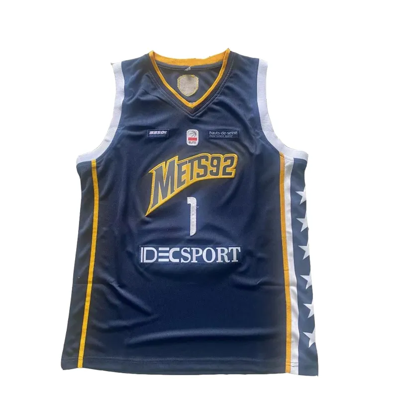 Basketball Jerseys Metropolitans 92 1 WEMBANYAMA Sewing embroidery Cheap  High-Quality Outdoor sports jersey White 2023 New