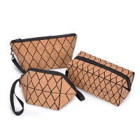 【cw】KANDRA Cork Diamond Geometric Cosmetic Bag for Women Zipper Deformation Makeup Bag Storage Travel Purse Dropshipping ！