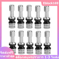 10pcs Universal Bolt-in Tubeless Wheel Tire Valve Stems with Dust Caps