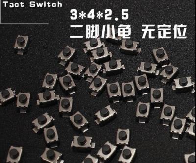 ❦☄ Free shipping 100Pcs 3x4x2MM Tact Switch Turtle switch SMD 2-pin mini buttons micro switch 3x4x2MM 2H Power switch