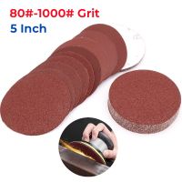 10PCS 80 -1000 Grit Red Self-adhesive Sanding Discs 5 Inch 125mm Dry Sandpaper Sanding Pad Hook Loop For Stone Wood Polishing