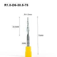 5pcs โซลิดคาร์ไบด์บอลจมูกเรียว End Mills cnc แกะสลักบิตแกะสลักเราเตอร์ Bits Taper ไม้โลหะมิลลิ่งตัดปลายมิลลิ่ง