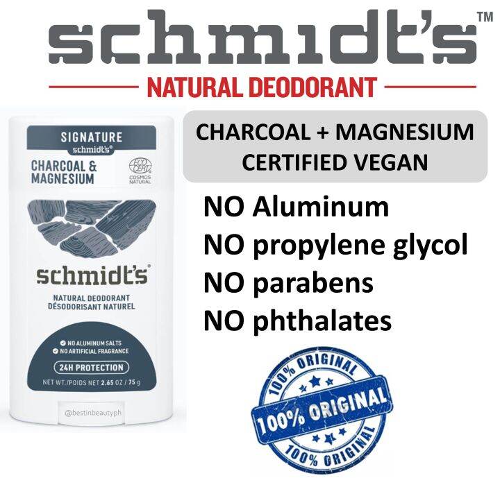 Schmidt's Charcoal + Magnesium Natural Deodorant Lazada PH