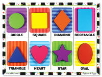 ของเล่น กระดานภาพรูปทรงต่างๆ 8 ชิ้น Shapes Chunky Puzzle Melissa and Doug