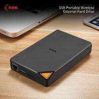 SSK 2TB Portable NAS External Wireless Hard Drive พร้อม Wi-Fi Hotspot ของตัวเอง,Personal Cloud Smart Storage รองรับการสำรองข้อมูลอัตโนมัติ