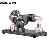 KKmoon Hot Air Stirling เครื่องยนต์ไฟฟ้าเครื่องกำเนิดไฟฟ้ามอเตอร์รุ่น LED Light Dollar Flywheel Design การทดลองวิทยาศาสตร์ Beech ฐาน DIY การศึกษาของเล่นสำหรับครูผู้ใหญ่เด็กโรงเรียนตกแต่งสำนักงาน