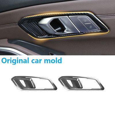 4PCS Interior Door Handle Trim Sticker Replacement for BMW- 3 Series G20 G28 2019-2021