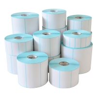 Thermal Label Sticker Paper Supermarket Price Blank Barcode Label Direct Print Waterproof Print Supplies 800pcs/Roll Adhesive