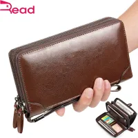 READ 2021 New Mens Leather Wallet Fashion Long Large Capacity Tote Bags PU Coin Zipper Money Bag Purse Perfect Couples Gift