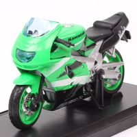 รถมอเตอร์ไซค์1/18อัตราส่วน Maisto Kawasaki ZX9R นินจา ZX-9R ซูเปอร์ไบค์ ZX900ของเล่นโมเดลรถจำลองสีเขียวของเด็กงานอดิเรก