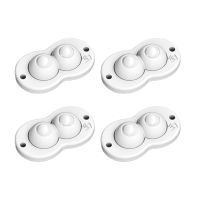 4 Pack Self-Adhesive Casters Mini Swivel Paste Universal Wheel 360 Degrees Rotation Gluey Pulley for Bins