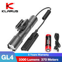 Klarus ไฟฉาย GL4 3300LM 370ม. ระยะทางบิดล็อคหนึ่งวินาทีการติดตั้ง Force Mutliplier Outdoor Light