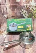 Nồi quánh inox vung kính 16cm đáy từ hkm Anlene