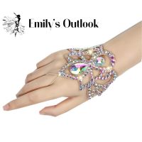 hot【DT】 Rhinestone Soft Stretch Sparking Belly Costume Accessory Jewelry Show Wear