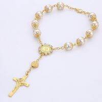 COD DSFDSFEEEE DELYSIA KING Religious Ornaments Religion Catholic Communion Cup Gift Center Cross Rosary Bracelet Bead