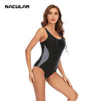 Nacular One Piece Women Swimwear Swimsuit Bathing Patchwork Female Beachwear Bodysuit Backless Plus Size Summer Push Up